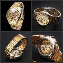 Load image into Gallery viewer, Luxury Men's Gold Full Steel Transparent Watch-KOLEE WACHES-Gold-KOLEE WATCHES