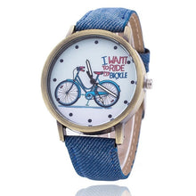 Load image into Gallery viewer, Unique Women's Watch with Bicycle Design-KOLEE WATCHES-blue-KOLEE WATCHES