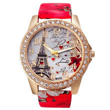 Load image into Gallery viewer, Elegant Women's Watch with Paris Design-KOLEE WATCHES-RED-KOLEE WATCHES
