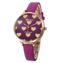 Load image into Gallery viewer, Classic Women's Watch with Heart Design-KOLEE WATCHES-Hot pink-KOLEE WATCHES