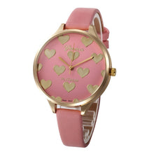 Load image into Gallery viewer, Classic Women's Watch with Heart Design-KOLEE WATCHES-Pink-KOLEE WATCHES