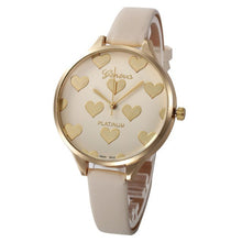 Load image into Gallery viewer, Classic Women's Watch with Heart Design-KOLEE WATCHES-Beige-KOLEE WATCHES