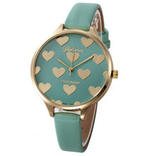 Load image into Gallery viewer, Classic Women's Watch with Heart Design-KOLEE WATCHES-Green-KOLEE WATCHES