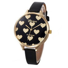 Load image into Gallery viewer, Classic Women's Watch with Heart Design-KOLEE WATCHES-Black-KOLEE WATCHES