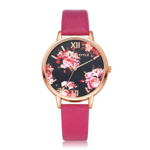 Load image into Gallery viewer, Floral Print Women Watch-KOLEE WATCHES-hot pink-KOLEE WATCHES