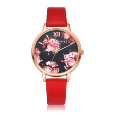 Load image into Gallery viewer, Floral Print Women Watch-KOLEE WATCHES-red-KOLEE WATCHES