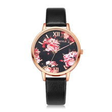 Load image into Gallery viewer, Floral Print Women Watch-KOLEE WATCHES-black-KOLEE WATCHES