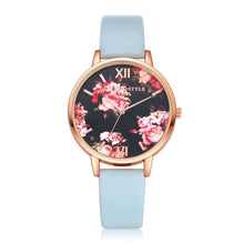 Load image into Gallery viewer, Floral Print Women Watch-KOLEE WATCHES-sky blue-KOLEE WATCHES