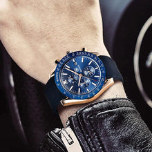 Load image into Gallery viewer, Luxury Men's Watch-KOLEE WATCHES-silicone gold black-KOLEE WATCHES