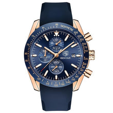 Load image into Gallery viewer, Luxury Men's Watch-KOLEE WATCHES-silicone gold blue-KOLEE WATCHES