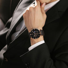 Load image into Gallery viewer, Luxury Artificial Leather Men`s Watch-KOLEE WATCHES-black rose gold-KOLEE WATCHES
