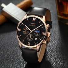 Load image into Gallery viewer, Luxury Artificial Leather Men`s Watch-KOLEE WATCHES-brown rose gold-KOLEE WATCHES