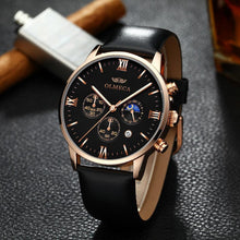 Load image into Gallery viewer, Luxury Artificial Leather Men`s Watch-KOLEE WATCHES-black rose gold-KOLEE WATCHES