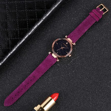 Load image into Gallery viewer, Elegant Black Ladies Watch-KOLEE WACHES-Purple-KOLEE WATCHES